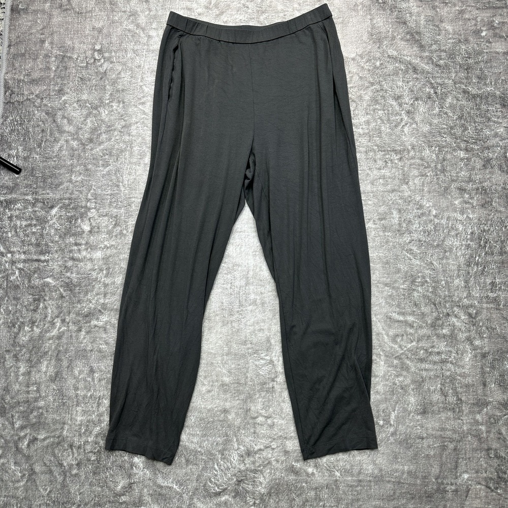 Eileen Fisher Pants Womens Large Pull On Relaxed Fit Lightweight Pockets Made US